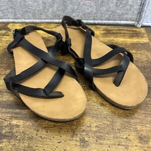 DREAM PAIRS Women's Bold Slingback Flat Sandals BOLD_01 BLACK size 8